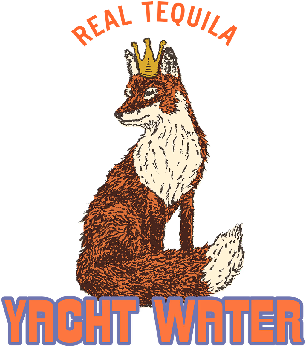 Yacht Water: a crowned fox above the Yacht Water lettering