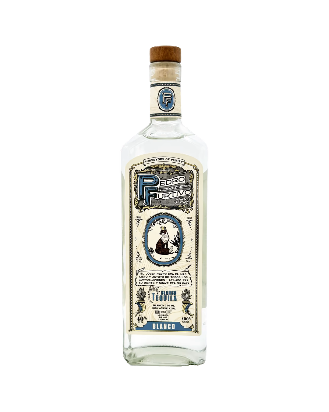 Pedro Furtivo Blanco tequila bottle