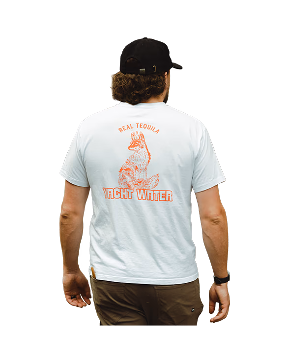 Yacht Water Heavy Faded Tee in white, worn, back