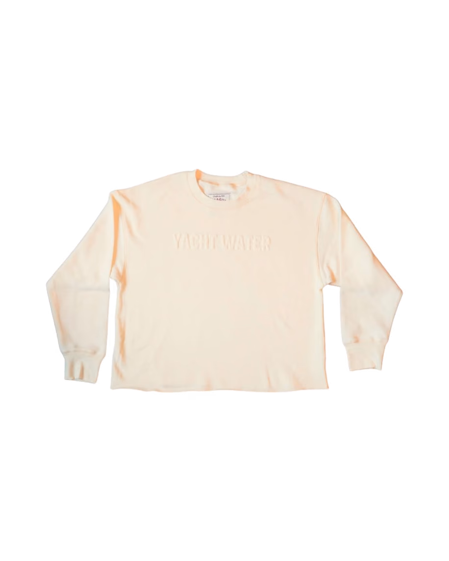 Yacht Water oversized reverse fleece in limoncello