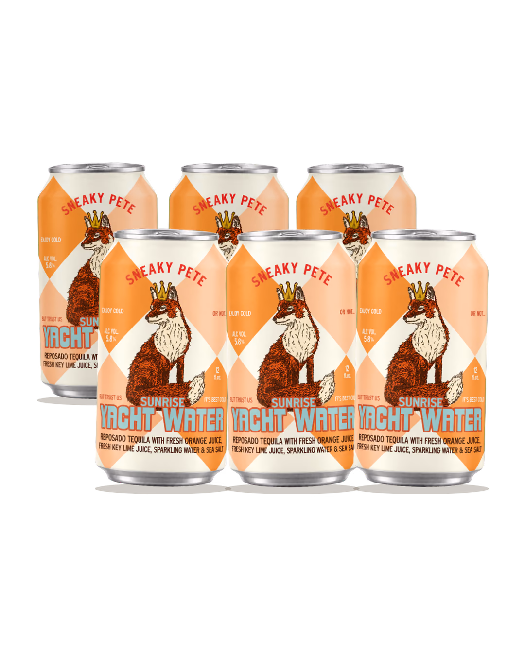 Six Yacht Water Sunrise cans